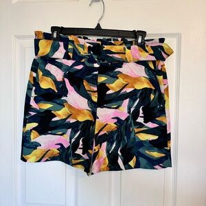COPY - Apt. 9 High Waist Paperbag Pink and Yellow Shorts